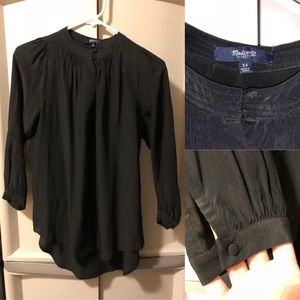 Madewell black blouse.